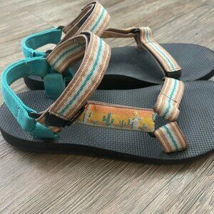 Teva Original Universal Printed Sandals in Cactus Sunflower